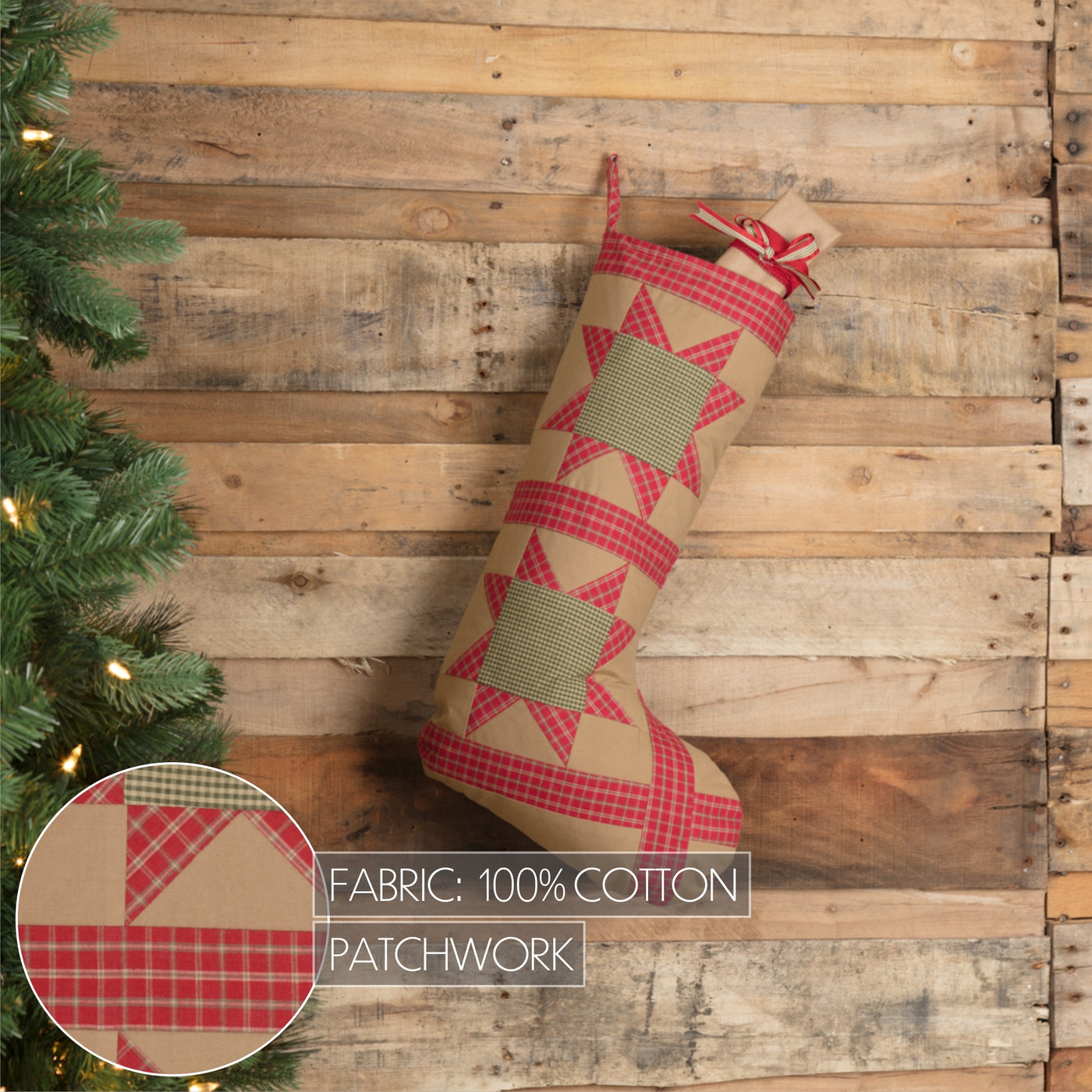 Dolly Star Tan Patch Stocking 20"