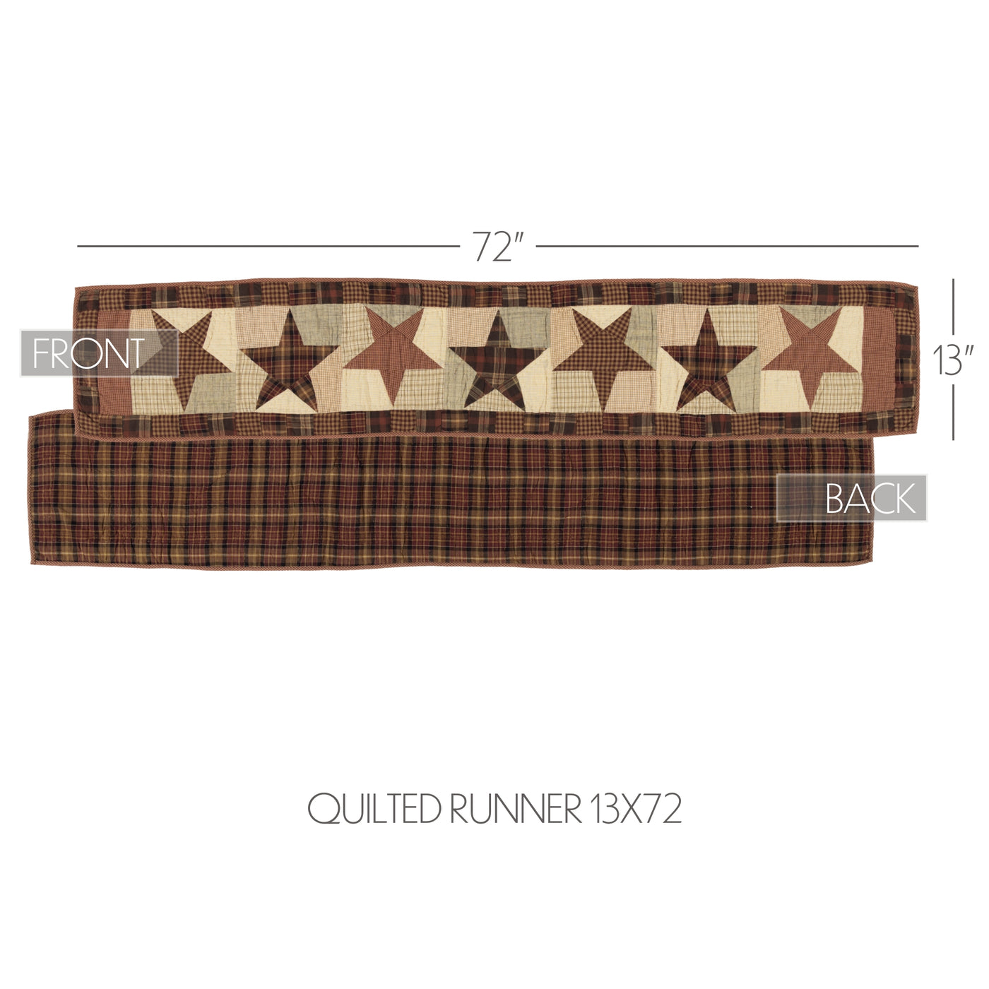 Abilene Star Quilted 72" Table Runner