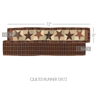 Abilene Star Quilted 72" Table Runner