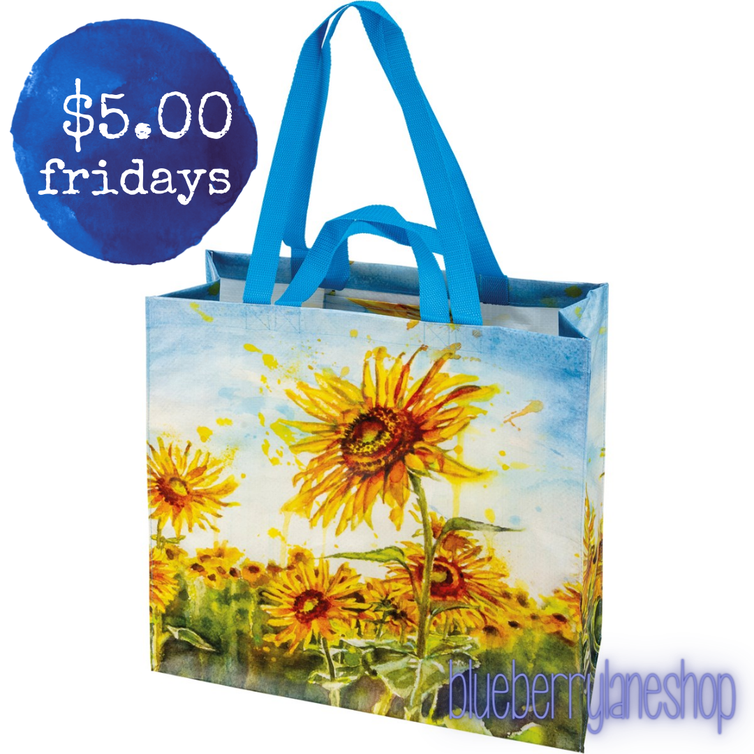 💵 $5.00 FRIDAY DEAL Sunflower Fields Market Tote Reusable
