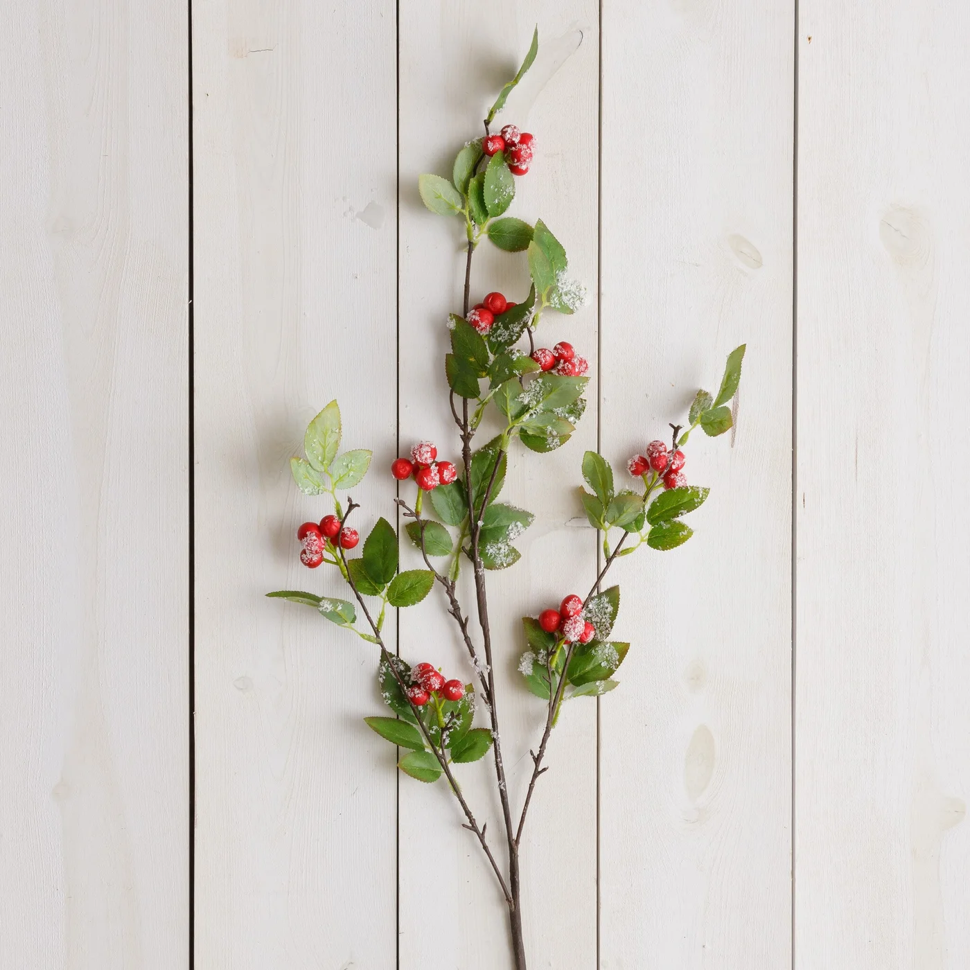 Berry Spray With Frost 30" Faux Foliage Branch