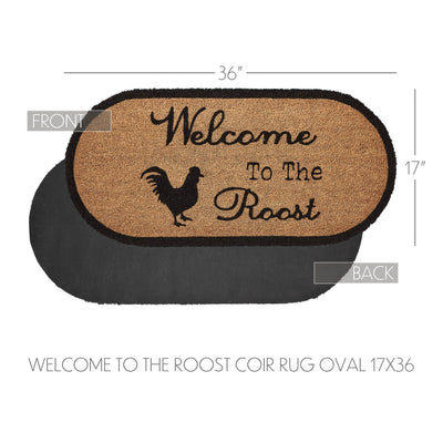 Welcome to the Roost Farmhouse Coir Oval Rug 17" x 36"