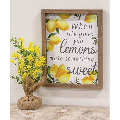 When Life Gives You Lemons Make Something Sweet Framed Sign