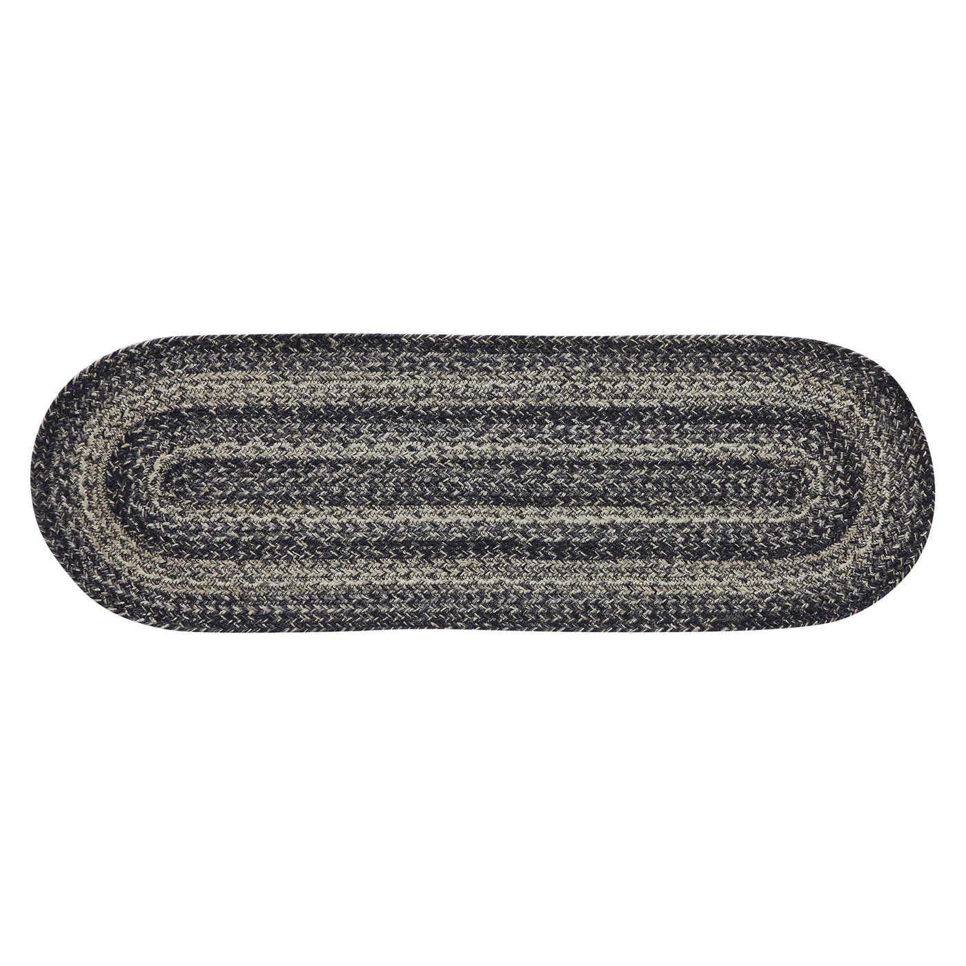 Sawyer Mill Black White 36" Jute Oval Table Runner