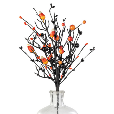 Candy Corn and Pip Berries 16" Halloween Pick