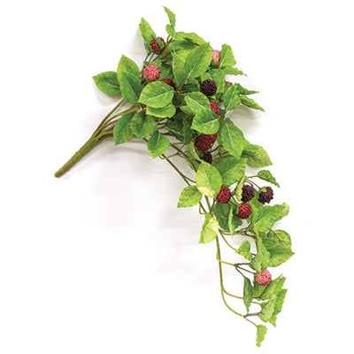Raspberries and Folidage 22" Faux Hanging Bush