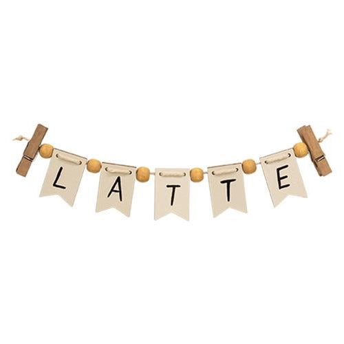 Latte Mini Clip 9.75" Coffee Lovers Banner