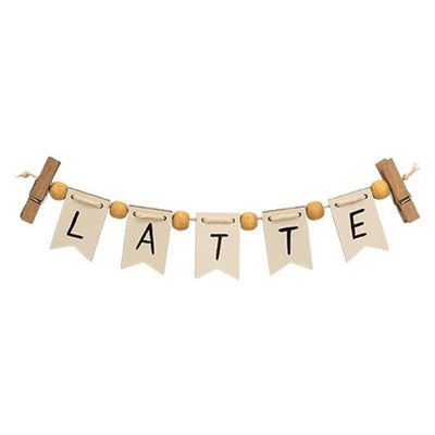 Latte Mini Clip 9.75" Coffee Lovers Banner