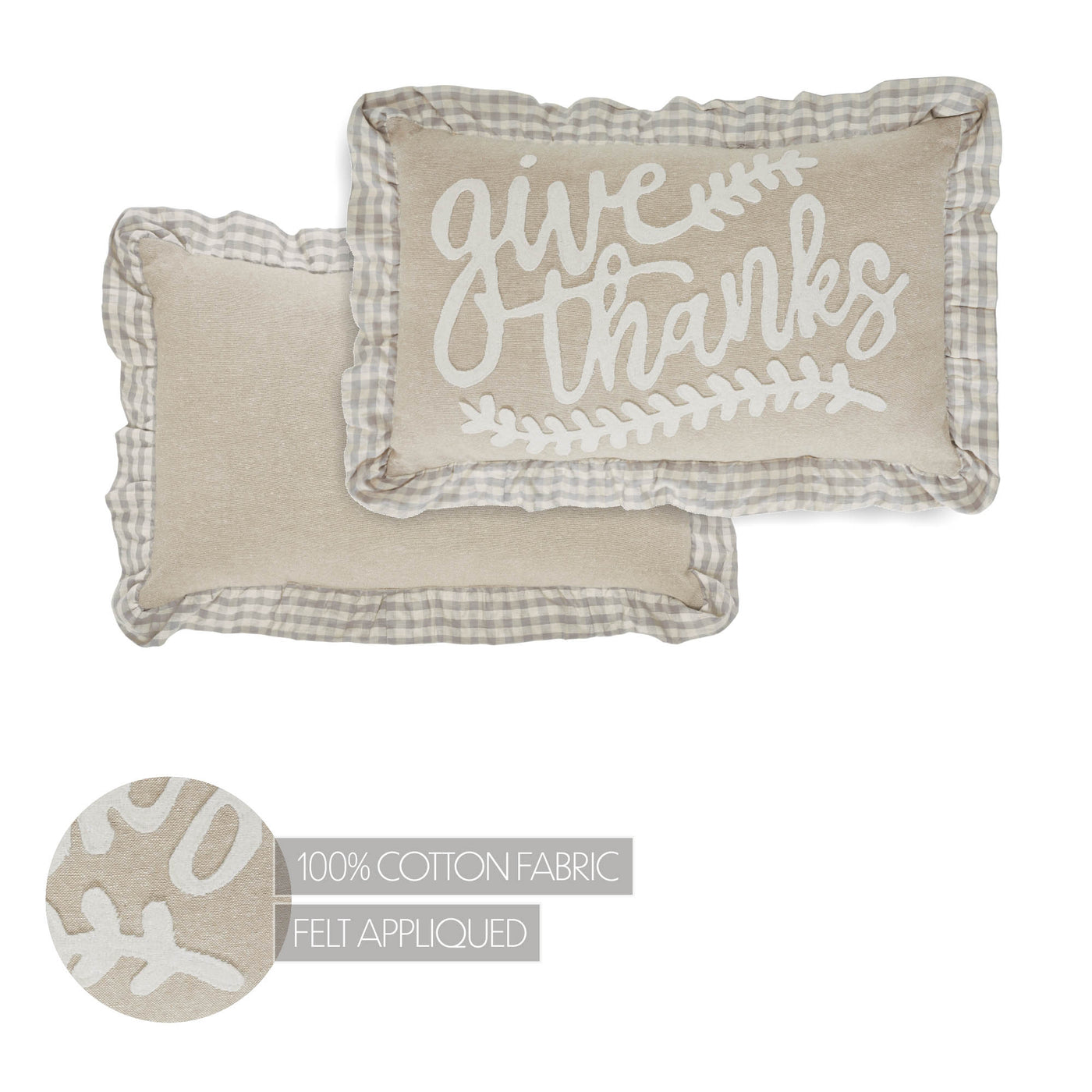 Give Thanks Natural Pillow 14'' x 22''