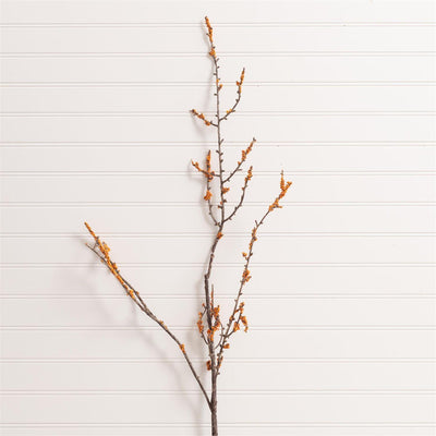 Mini Clusters of Orange Berries 37" Faux Botanical Stem