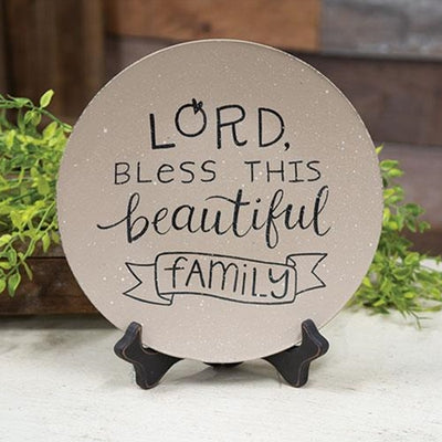 Lord Bless This Beautiful Family 8" Decorative Plate