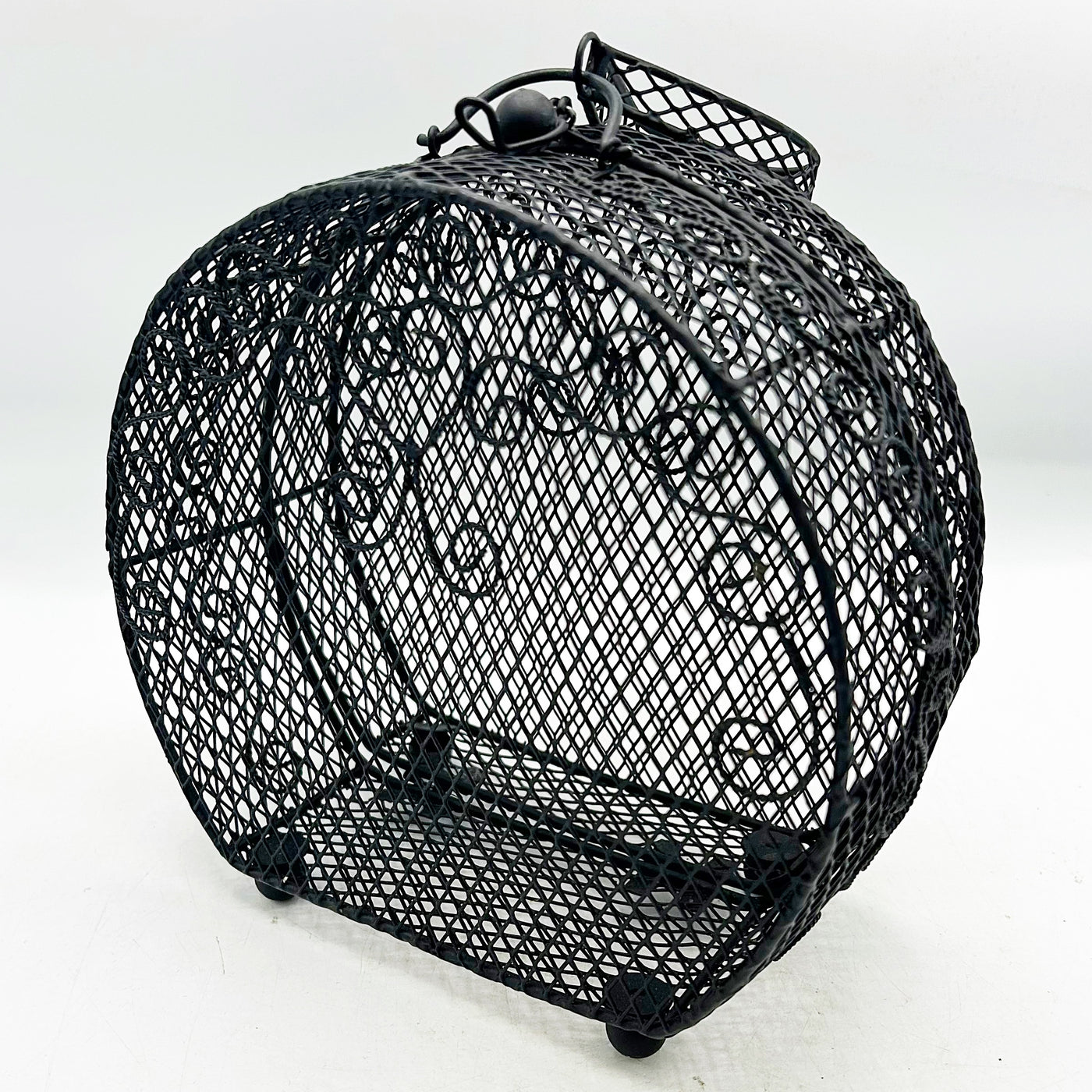 Black Metal Mesh Purse Shaped Container