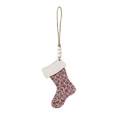Set of 3 Cheetah Print Hat Stocking and Mitten Ornaments
