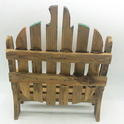 💙 Pumpkin Backed Rustic Small Decorative Bench