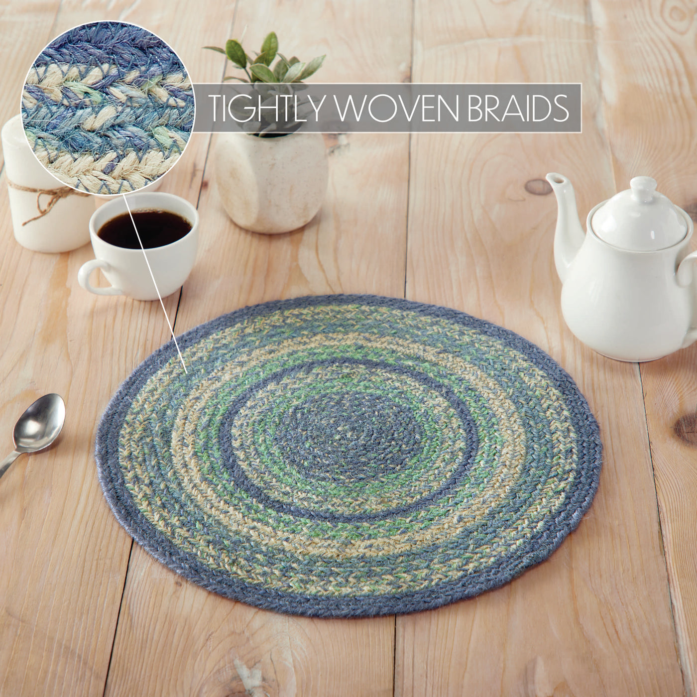 Jolie Blues 15" Jute Trivet