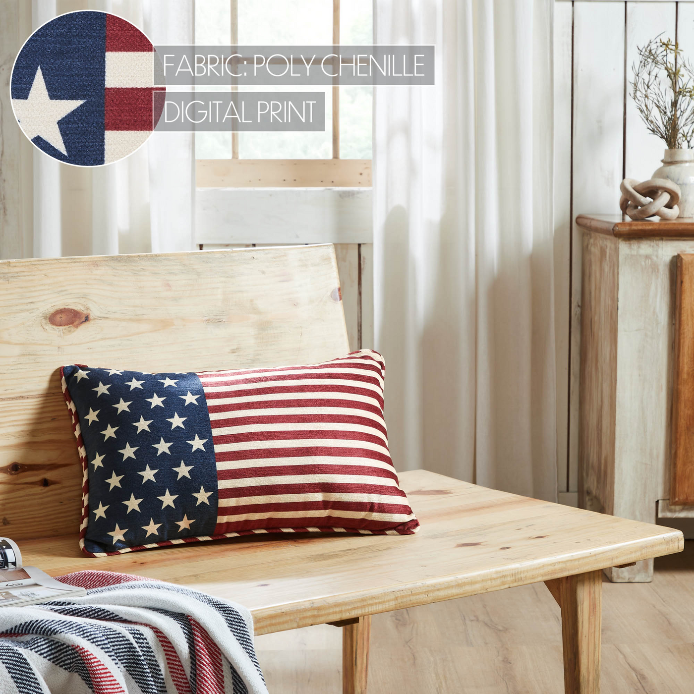 Stars & Stripes Americana Accent Pillow