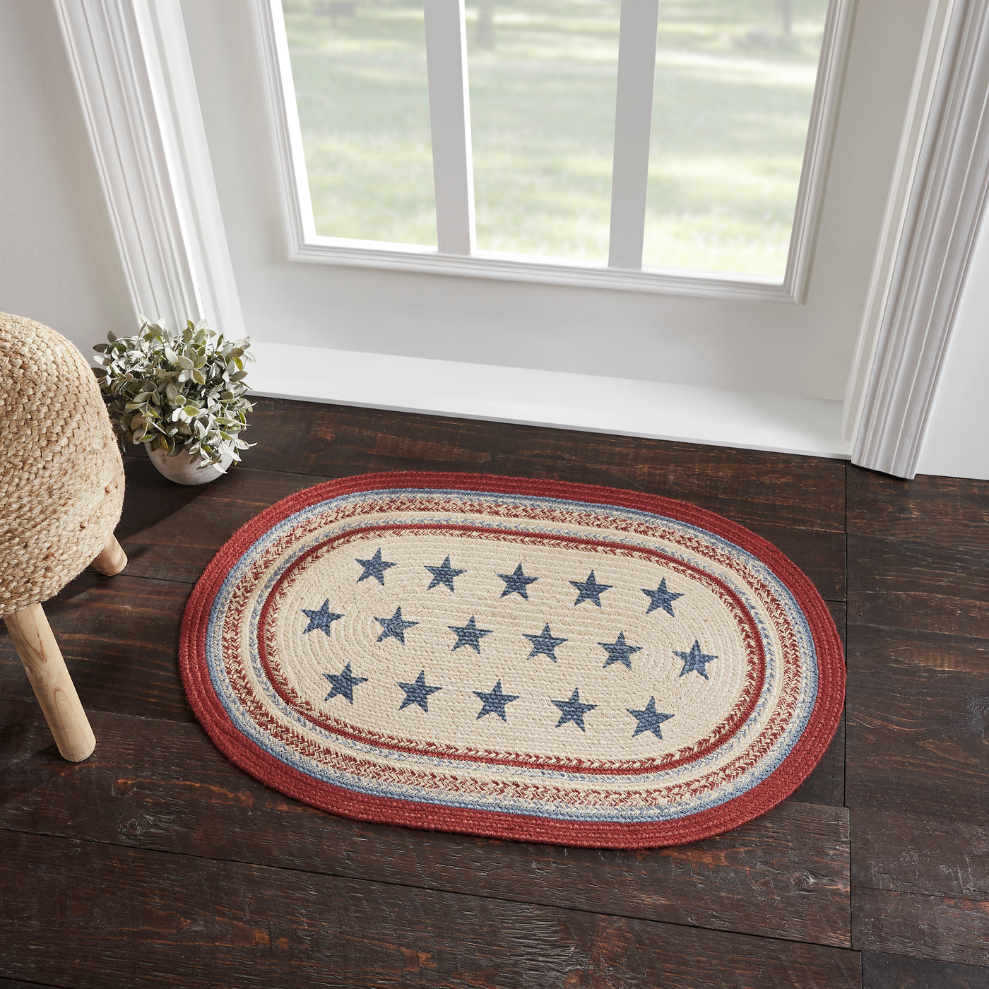 Celebration Americana Oval Jute Rug 24" x 36"