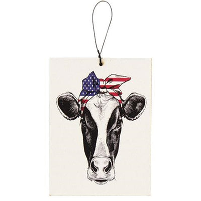Americana Bandana Cow Ornament