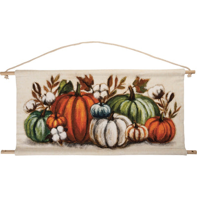 Pumpkins and Cotton Wall Hanging