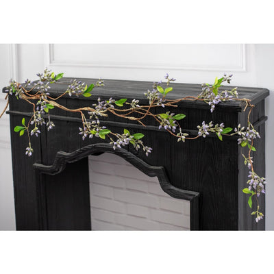 🔥 Purple Seeded Berry Vine 62" Faux Floral Garland