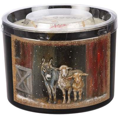 😊 WARM & COZY DAY 1 ✨ Snowy Farm Family 14 oz Spruce Scented Jar Candle