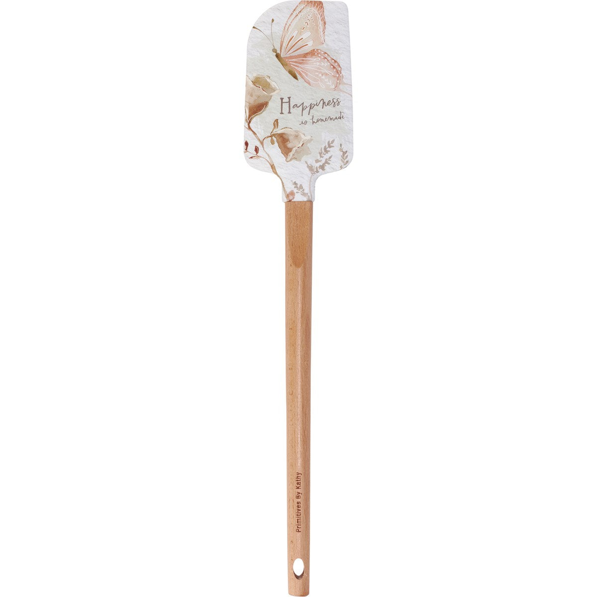 Happiness Is Homemade Spatula Butterfly and Flowers Design