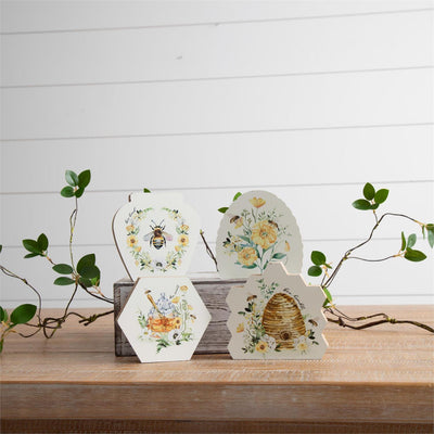 Set of 4 Honey Bee Shelf Sitters