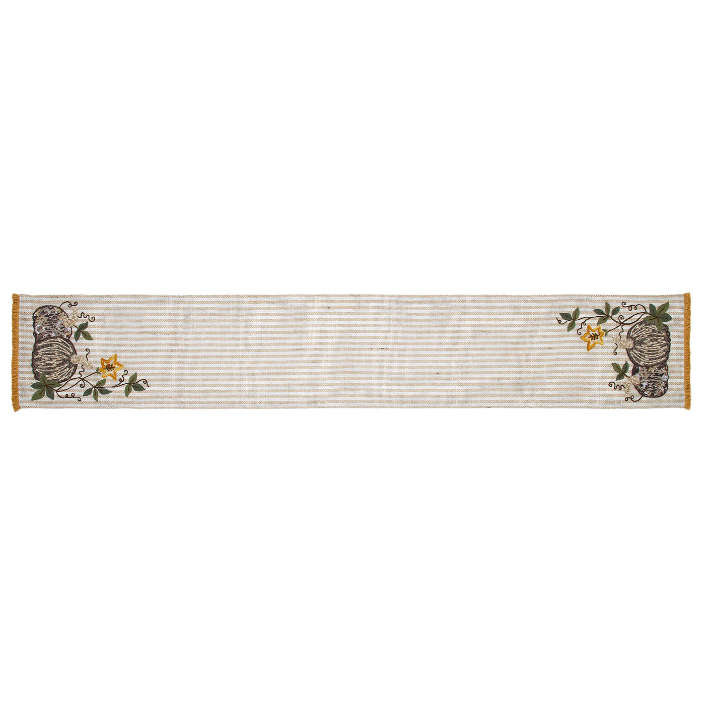 Autumn Pumpkin Patch Stripes 72" Table Runner