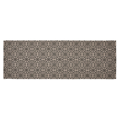 Custom House Black Tan Jacquard 36" Table Runner