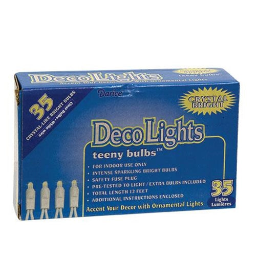 DecoLights Teeny Lights White Cord 35 Count