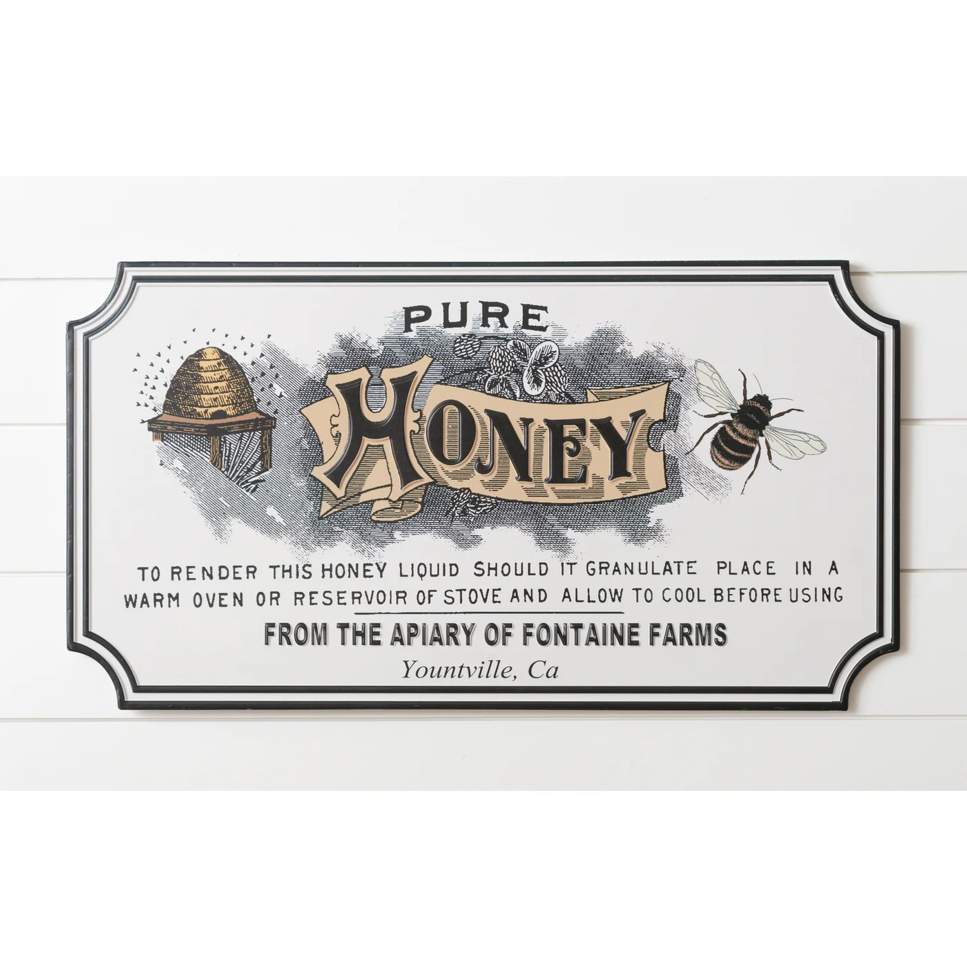 Pure Honey Retro Style 26" Metal Sign