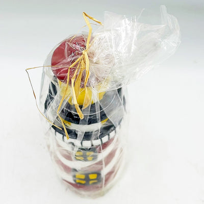 💙 Lighthouse Red and White Striped Shaped Candle 7.25" H