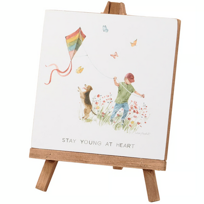 Surprise Me Sale 🤭 Stay Young At Heart Easel Sign