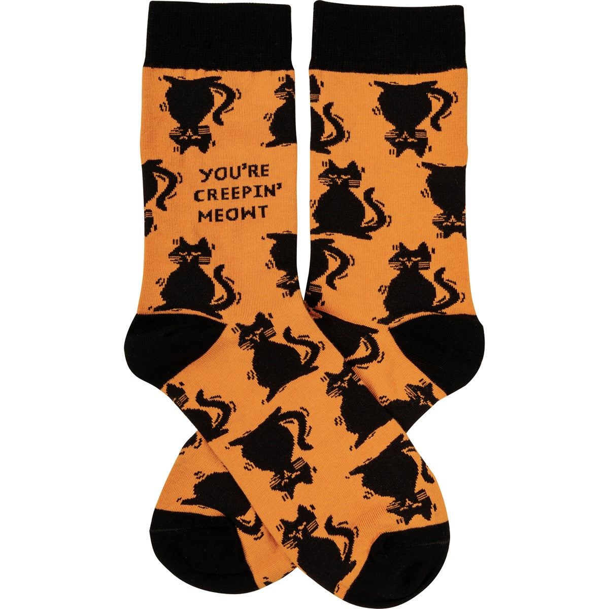 You're Creepin' Meowt Cat Halloween Socks