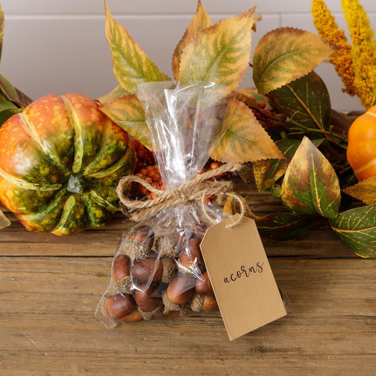Bag of Artificial Decorative Acorns