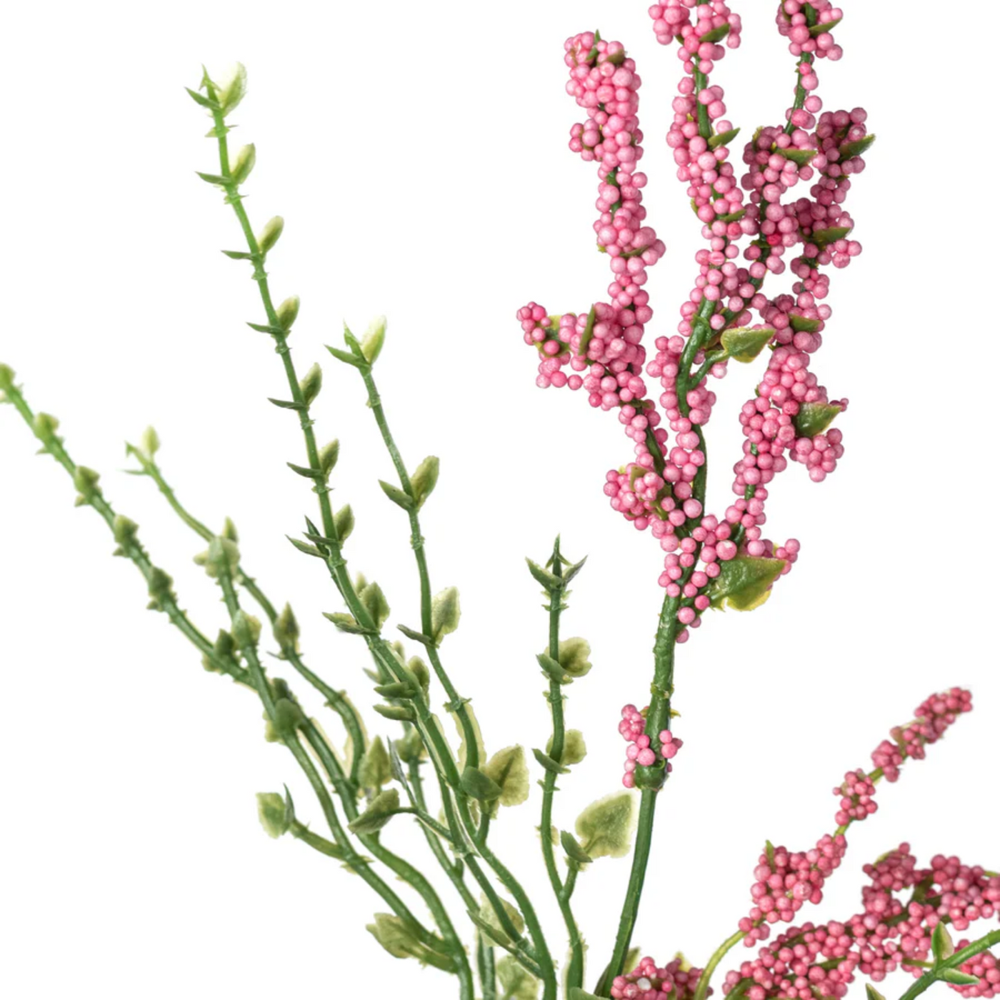 💙 Erica Bush Seeded Pink Heather 21" Faux Floral Stem