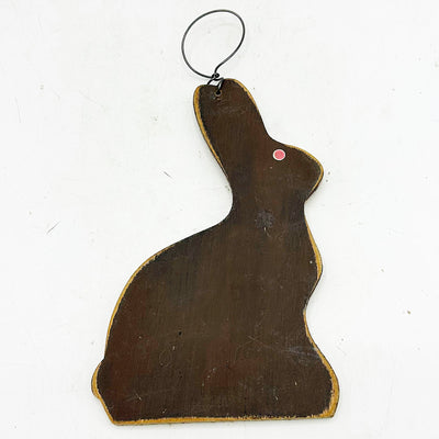 Wooden Chocolate-Look Bunny Ornament