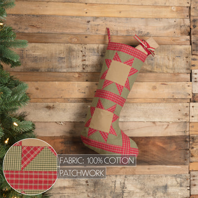 Dolly Star Green Patch Stocking 20"