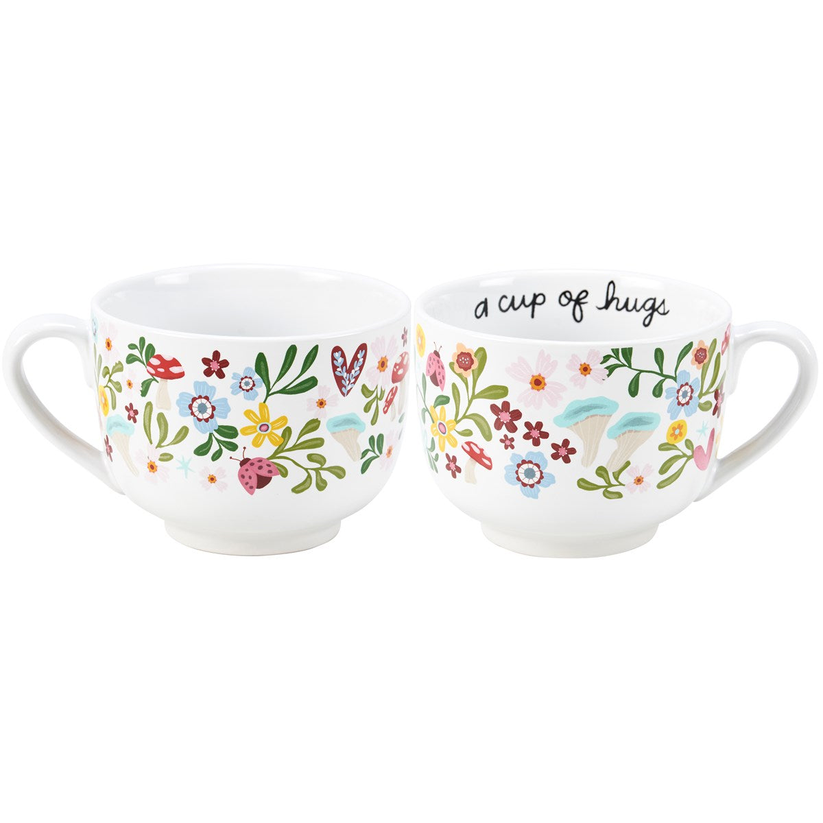 A Cup Of Hugs 20 oz Floral Mug