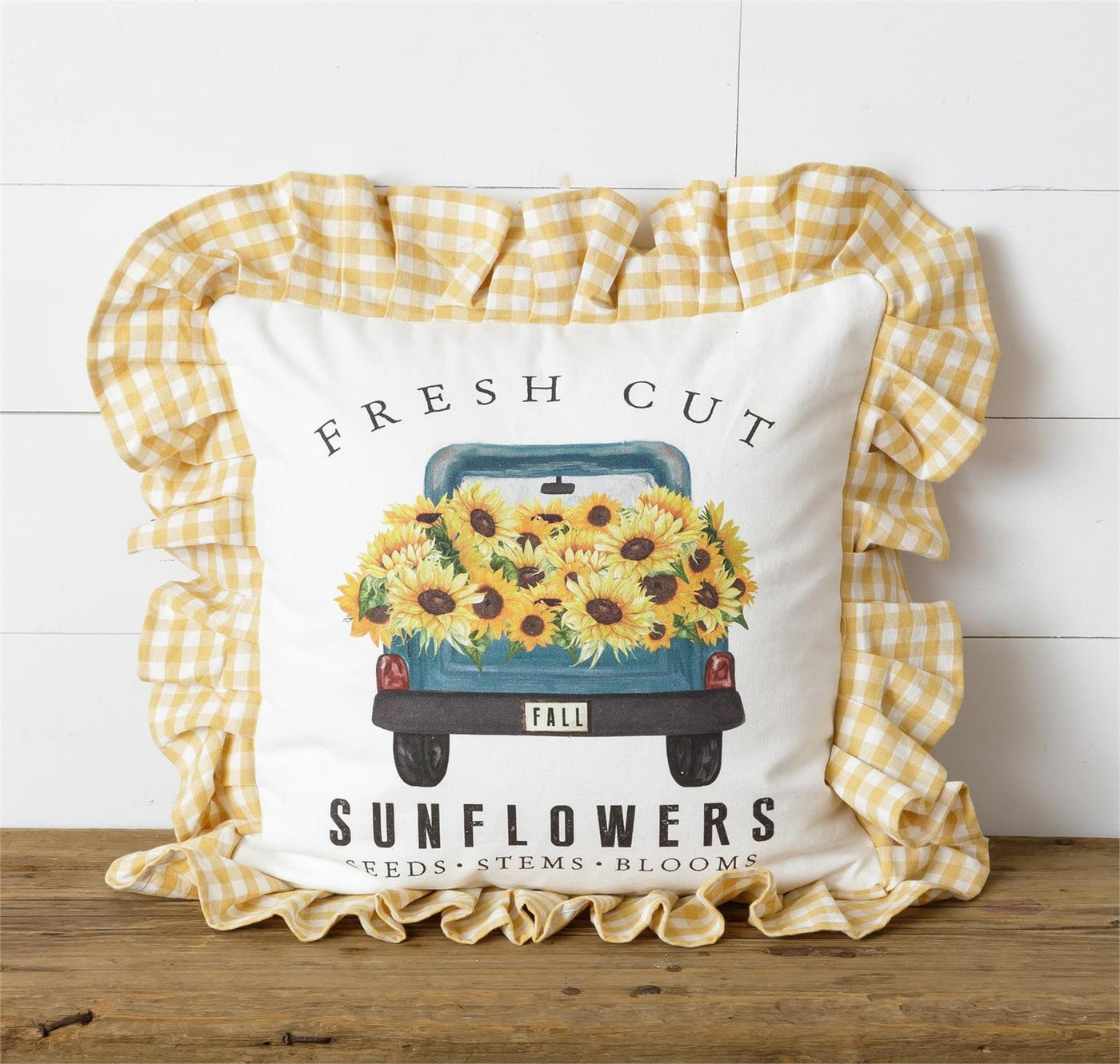 Fresh Cut Sunflowers Truck 16" Double Sided Pillow