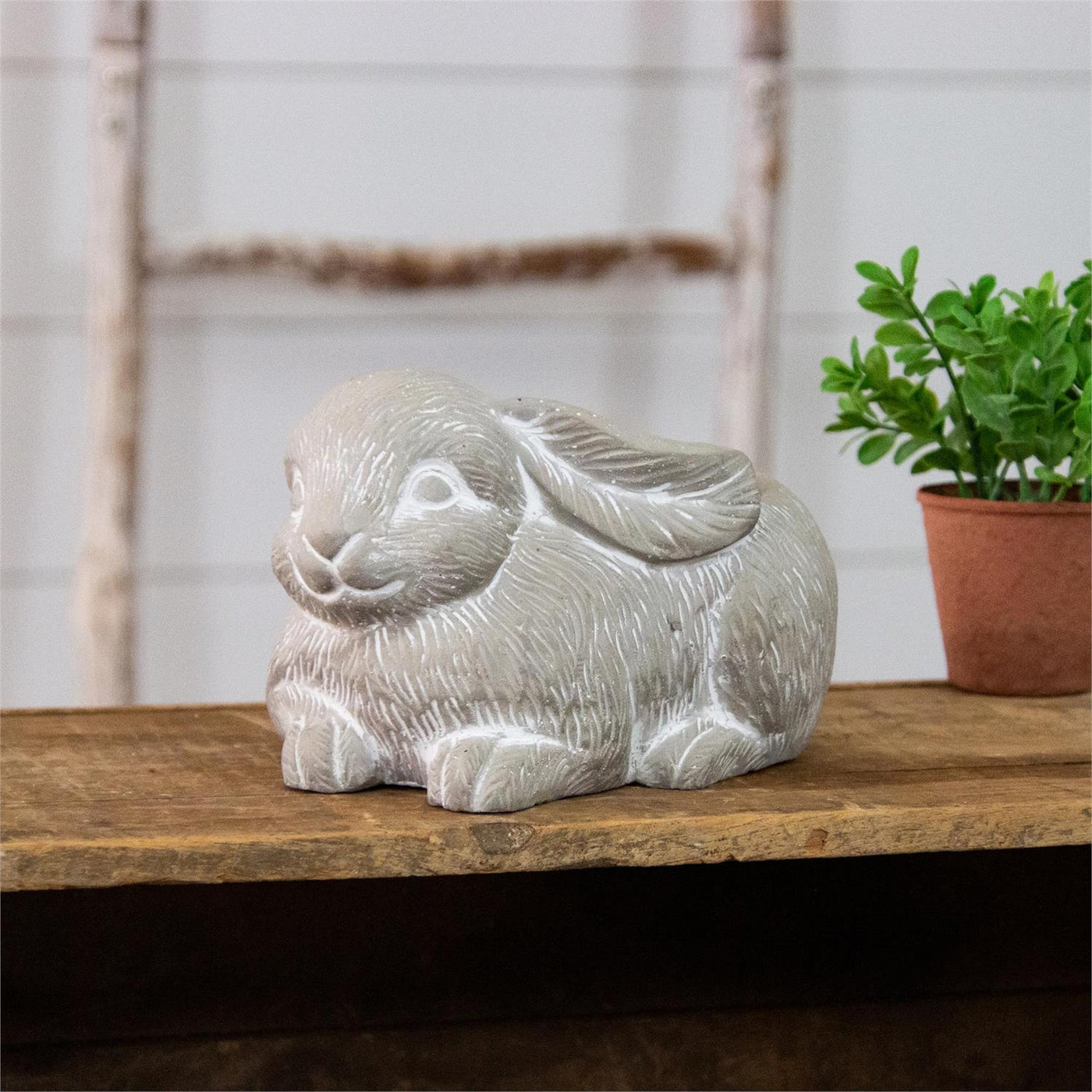 DAY 1 🐇🐥 20 DAYS OF BUNNIES + CHICKS Natural Bunny Shaped Cement Planter