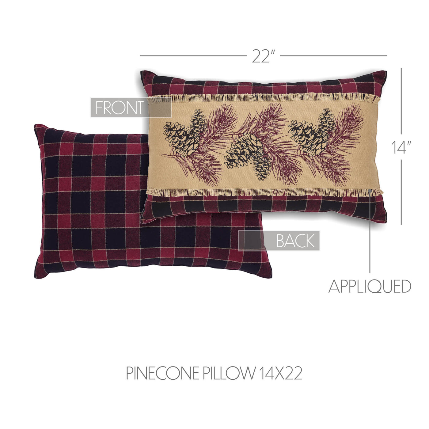 Connell Pinecone 14" x 22" Accent Pillow