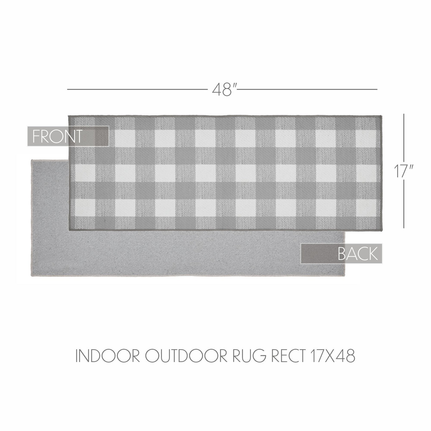 Annie Buffalo Check Grey Indoor/Outdoor 48" Rectangle Rug