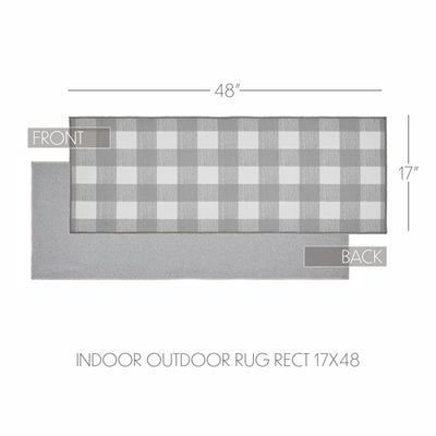 Annie Buffalo Check Grey Indoor/Outdoor 48" Rectangle Rug