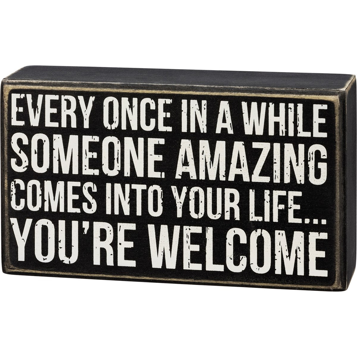 Someone Amazing Comes In Your Life... You're Welcome 6" Box Sign