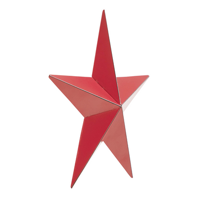 Distressed Barn Red 8" Metal Star