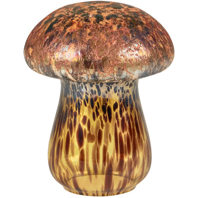 💙 Tortoiseshell Mushroom 4" Glass Figurine