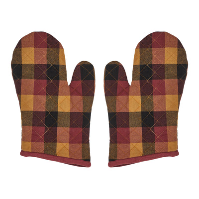 Set of 2 Heritage Farms Primitive Check Oven Mitts