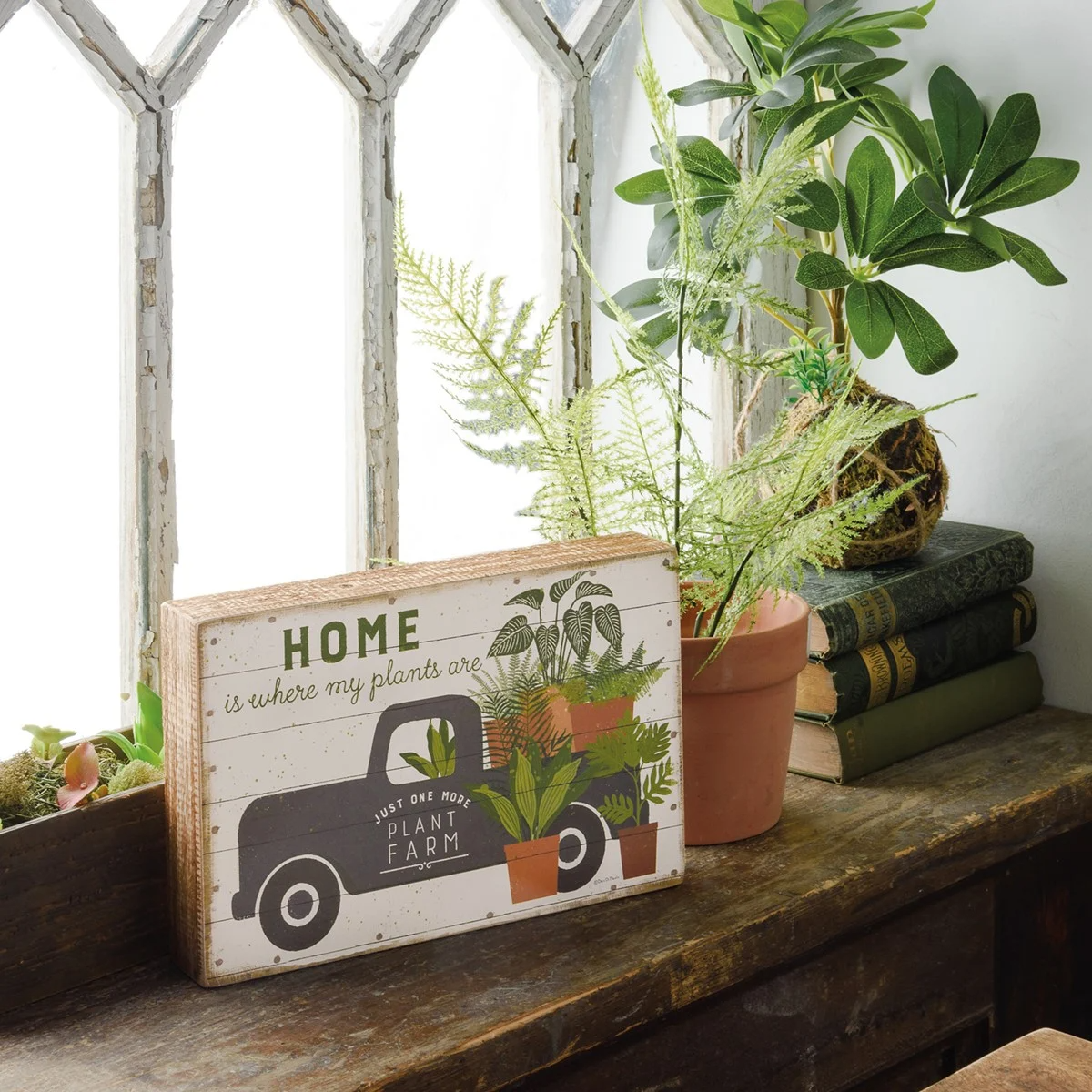 Just One More Plant Farm Truck 6.5" Box Sign