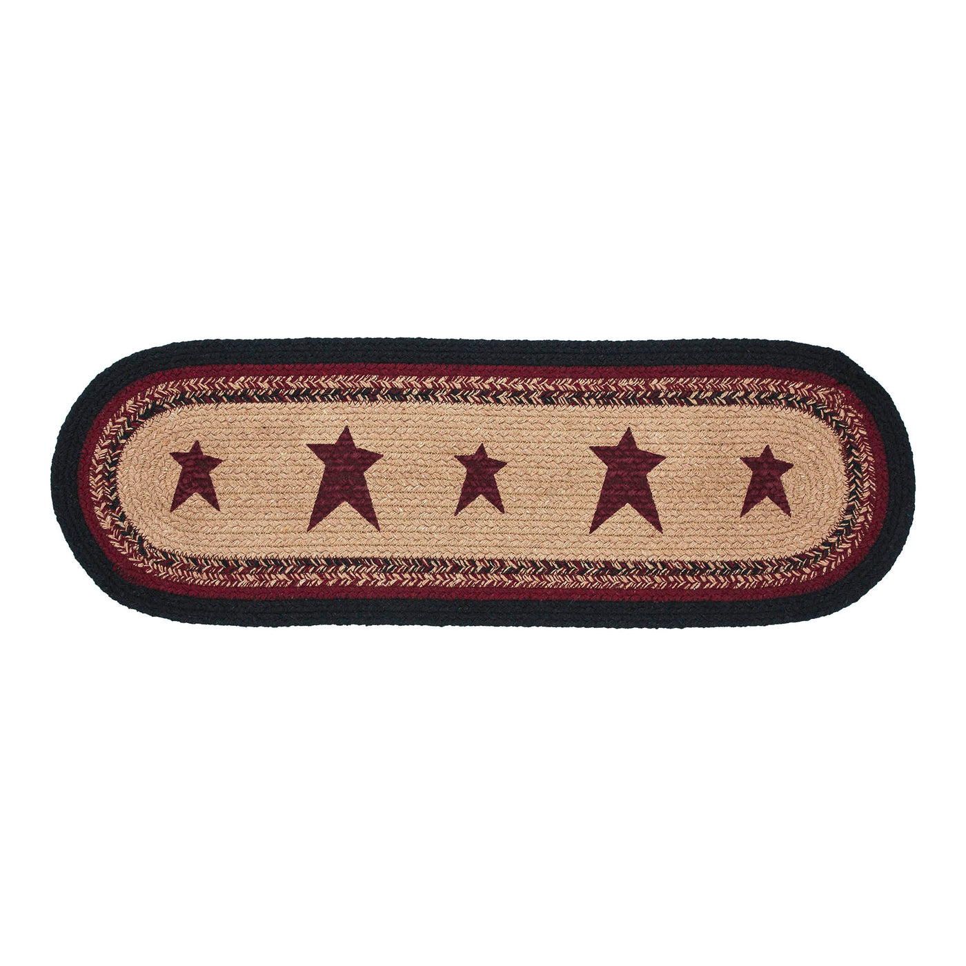 Connell Stencil Stars 24" Oval Table Runner